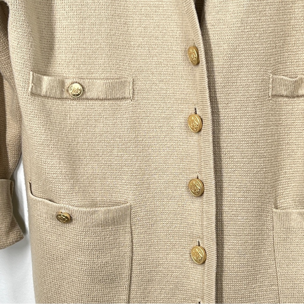 J CREW Women’s Size S Knit Cardigan. Camel Color. Gold buttons. Pockets. - Picture 8 of 12